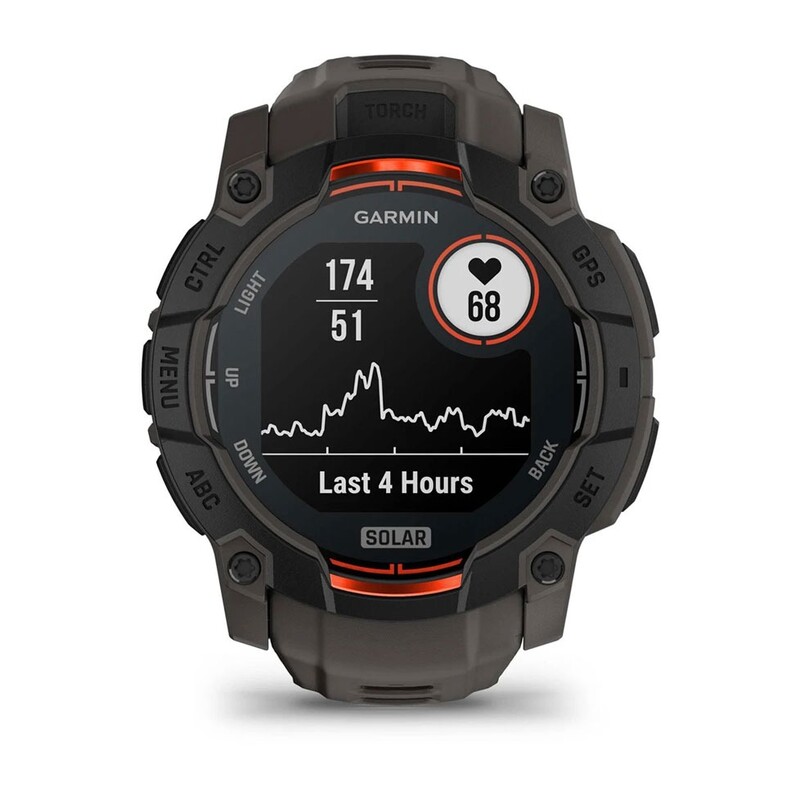 Смарт-часы Garmin Instinct 3 50mm Solar Black with Charcoal Silicone Band (010-02935-40)