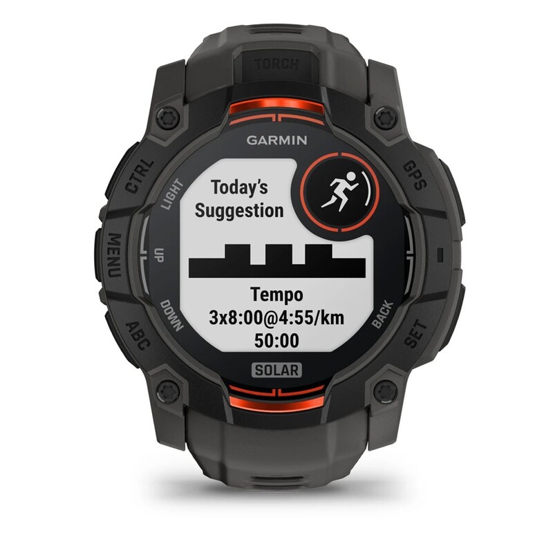 Смарт-часы Garmin Instinct 3 50mm Solar Black with Charcoal Silicone Band (010-02935-40)