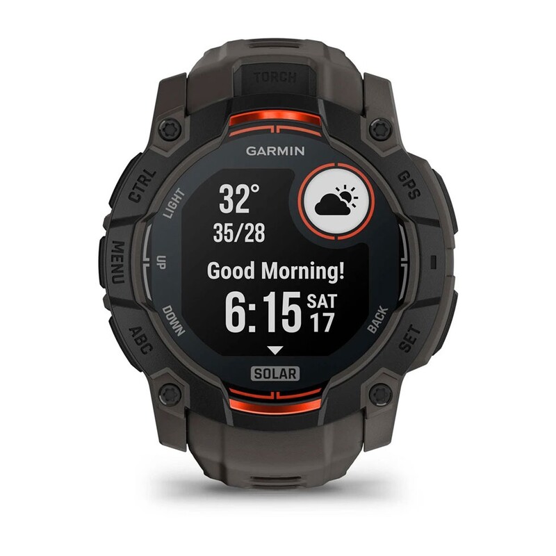 Смарт-годинник Garmin Instinct 3 50mm Solar Black with Charcoal Silicone Band (010-02935-40)