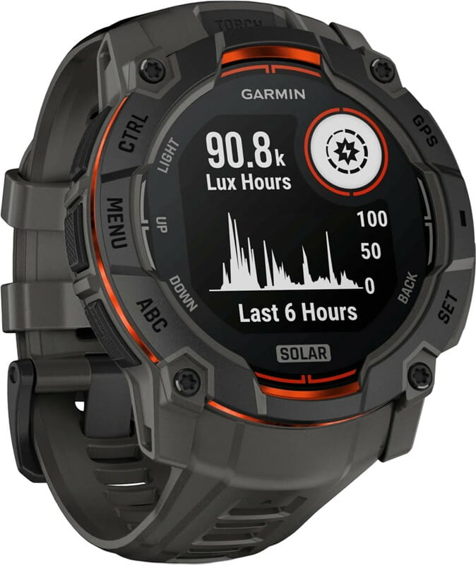 Смарт-часы Garmin Instinct 3 50mm Solar Black with Charcoal Silicone Band (010-02935-40)