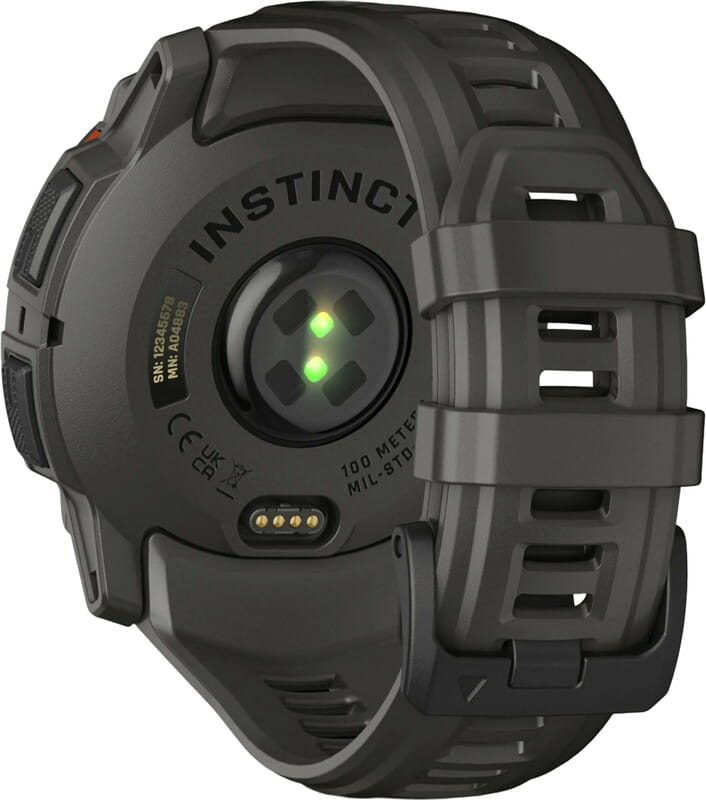 Смарт-часы Garmin Instinct 3 50mm Solar Black with Charcoal Silicone Band (010-02935-40)