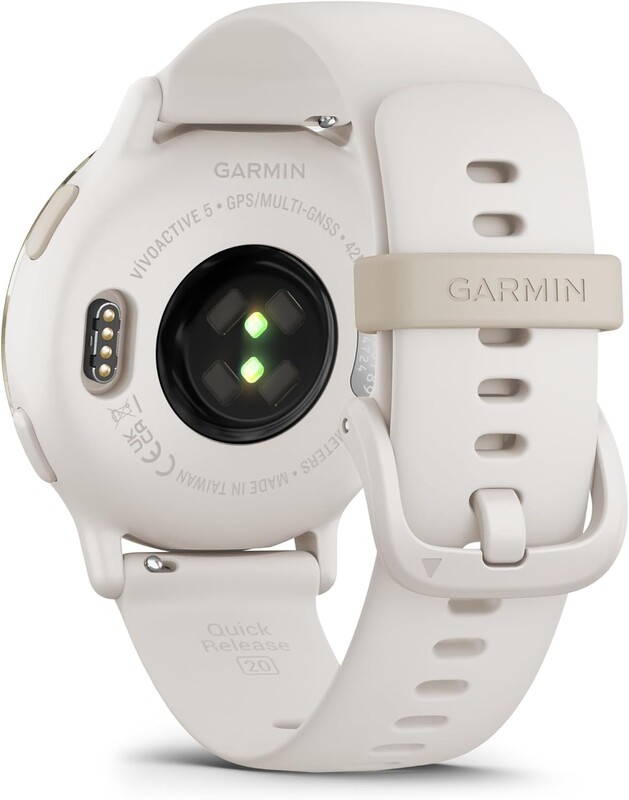 Смарт-часы Garmin Vivoactive 5 Cream Gold Aluminum Bezel with Ivory Case and Silicone Band (010-02862-5B)