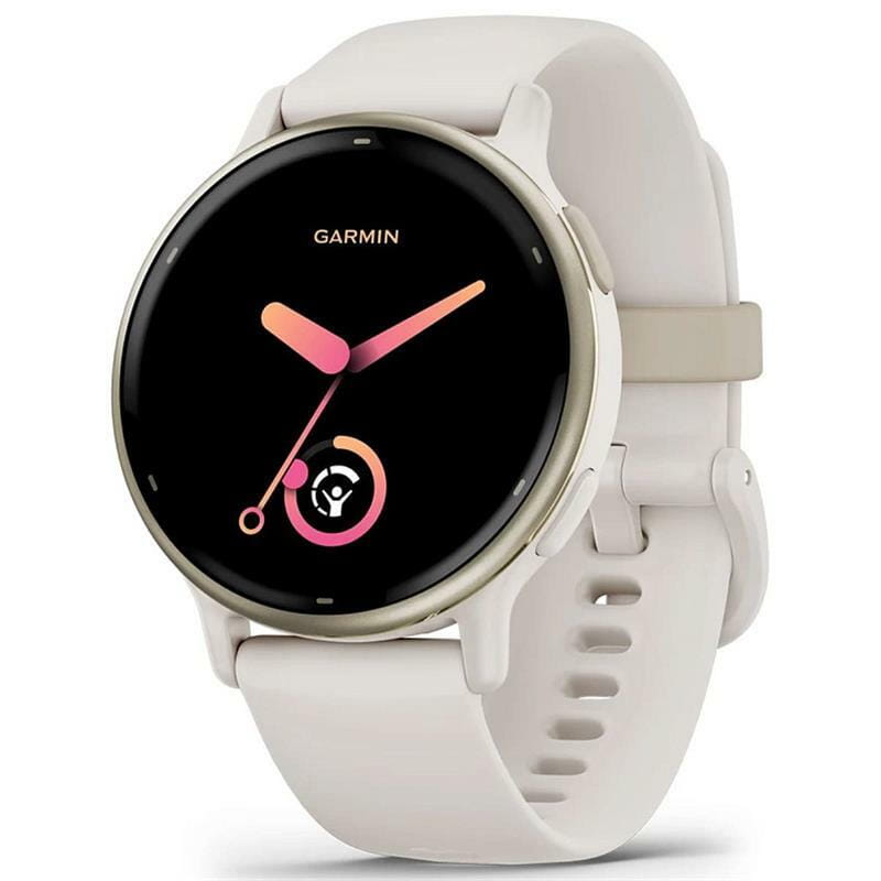 Смарт-часы Garmin Vivoactive 5 Cream Gold Aluminum Bezel with Ivory Case and Silicone Band (010-02862-5B)