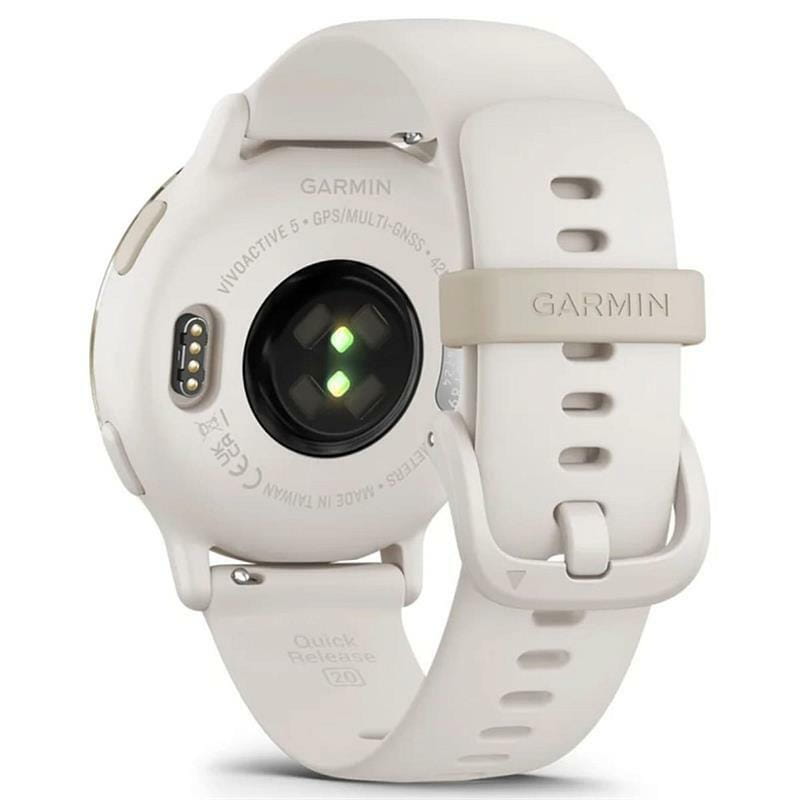 Смарт-часы Garmin Vivoactive 5 Cream Gold Aluminum Bezel with Ivory Case and Silicone Band (010-02862-5B)