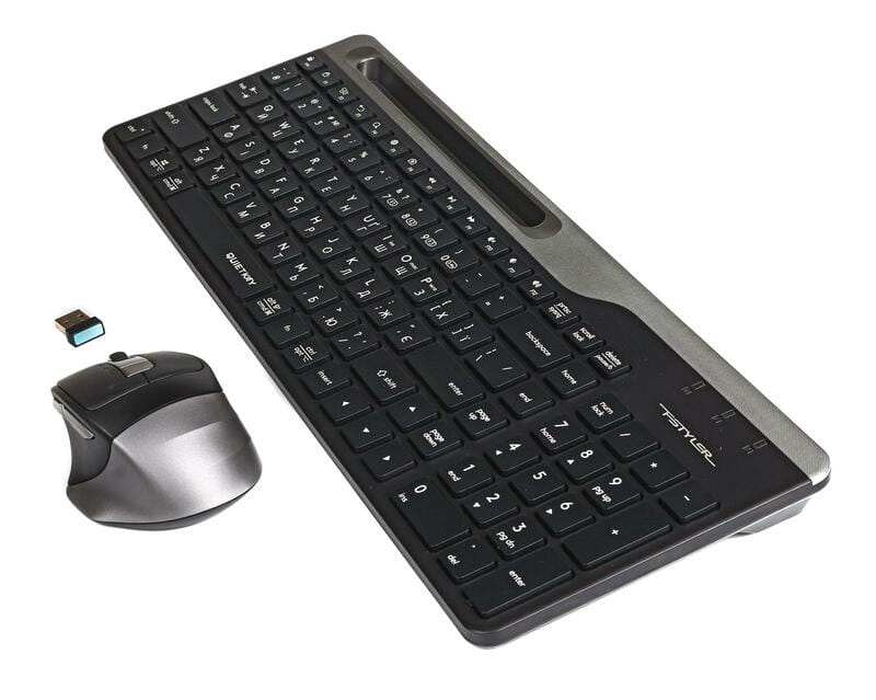 Комплект (клавіатура, миша) бездротовий A4Tech FB2535C Smoky Grey