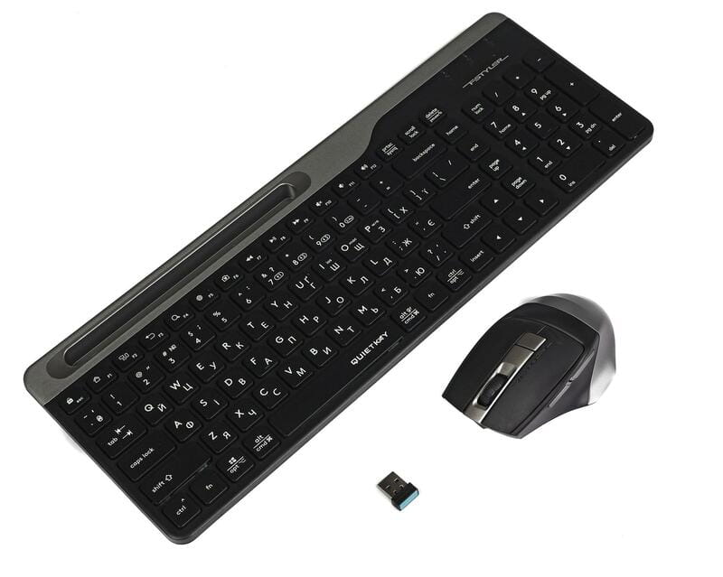 Комплект (клавіатура, миша) бездротовий A4Tech FB2535C Smoky Grey