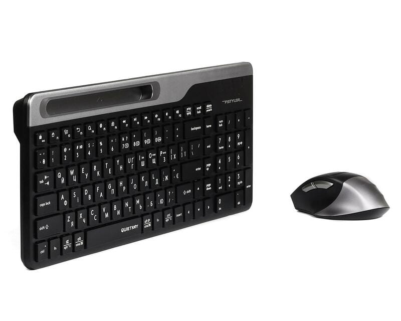 Комплект (клавіатура, миша) бездротовий A4Tech FB2535C Smoky Grey