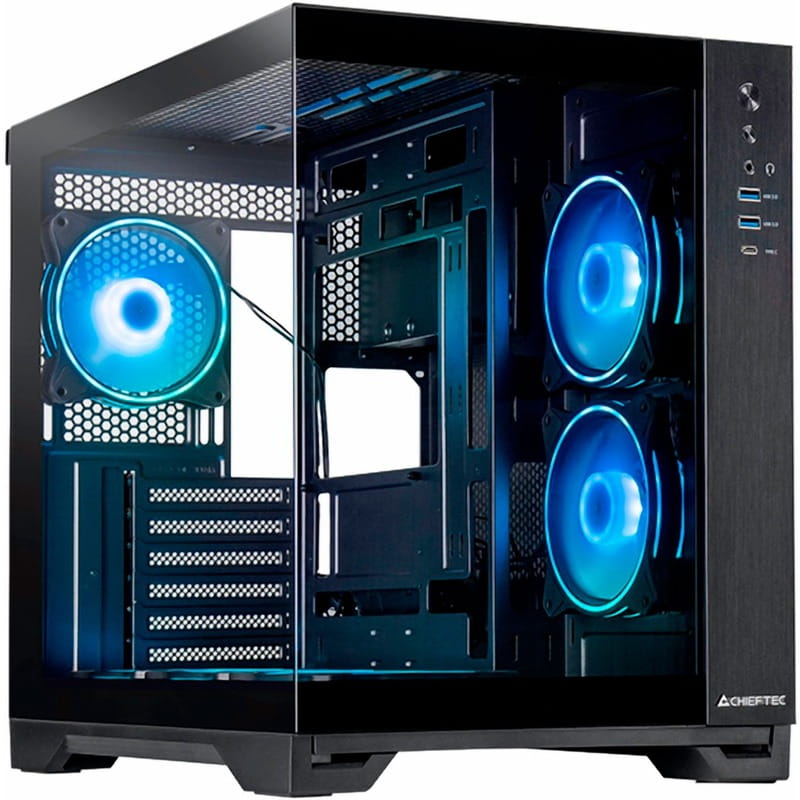 Корпус Chieftec Visio Black (GM-30B-TG-OP) без БЖ