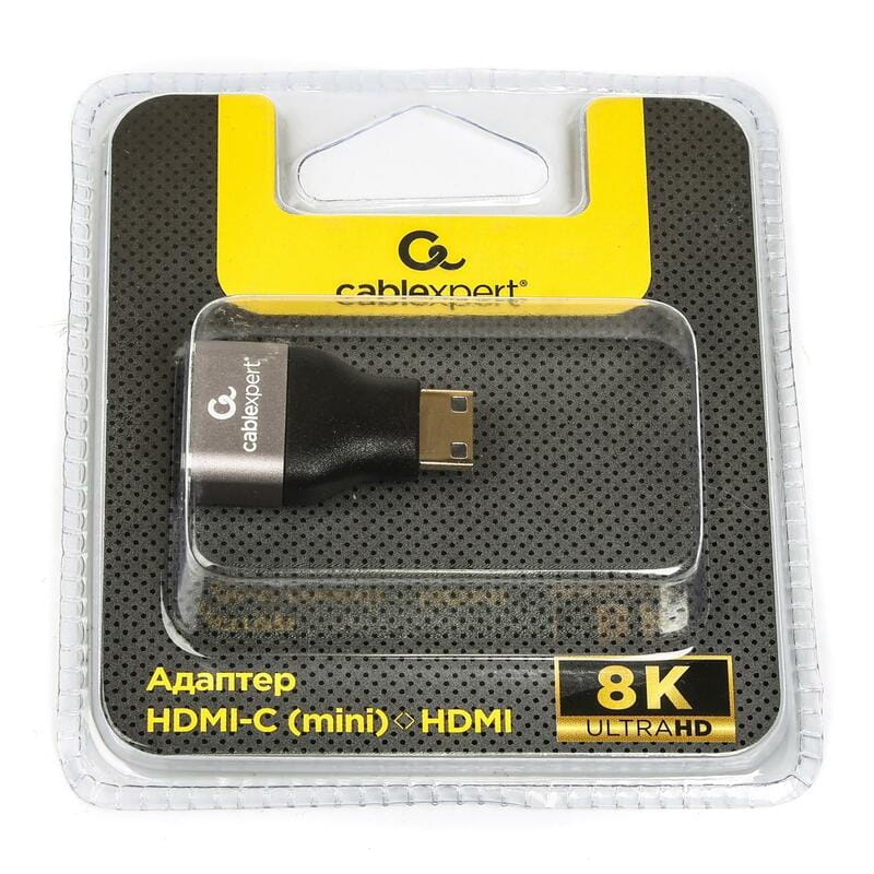 Адаптер Cablexpert HDMI - miniHDMI V 2.1 (F/M), Black (AP-HDMI8K-FC)