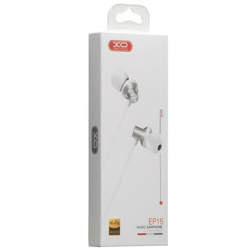 Гарнитура XO EP15 In-ear Metal White (6920680866175)