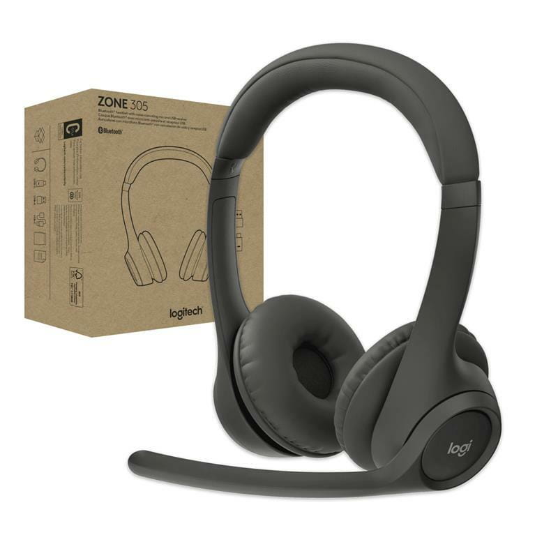 Bluetooth-гарнитура Logitech Zone 305 for Business Wireless/Bluetooth Direct Black (981-001458)