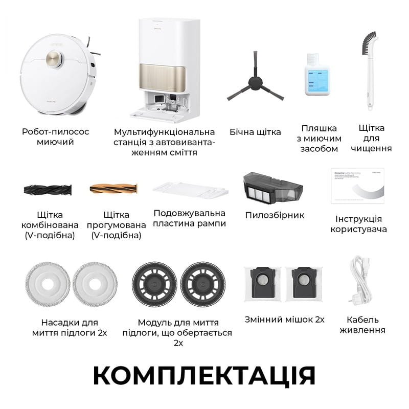 Робот-пилосос Dreame Bot L40s Pro Ultra White (RLL74CE-Wh)