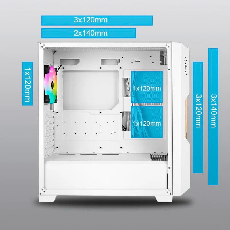 Корпус AZZA Guardian Wood White без БП (CSAZ-520WW)