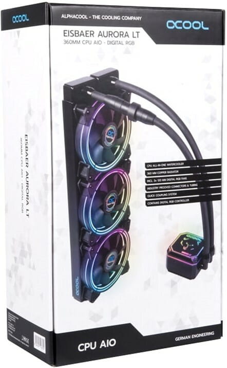 Система водяного охолодження Alphacool Eisbaer LT360 Aurora AIO Digital (11679)