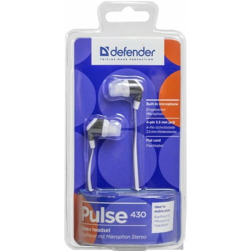 Гарнiтура Defender Pulse 430 White/Grey (63431)