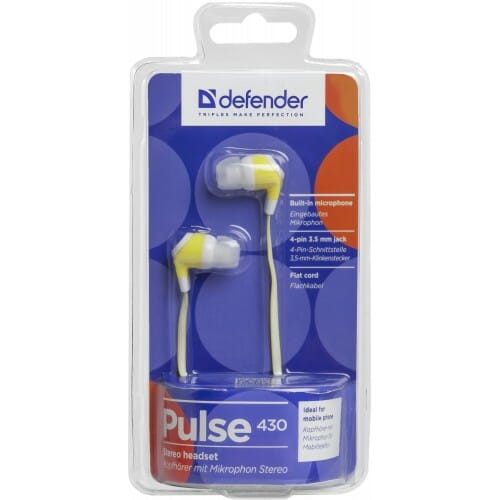 Гарнитура Defender Pulse 430 White/Yellow (63432)