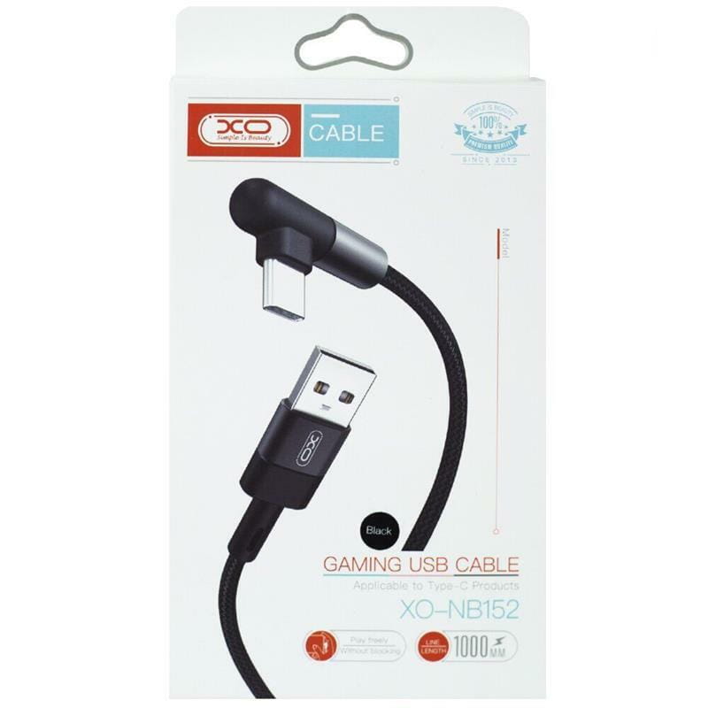 Кабель XO NB152 Elbow USB-USB Type-C 2.4A 1м White (6920680872503)