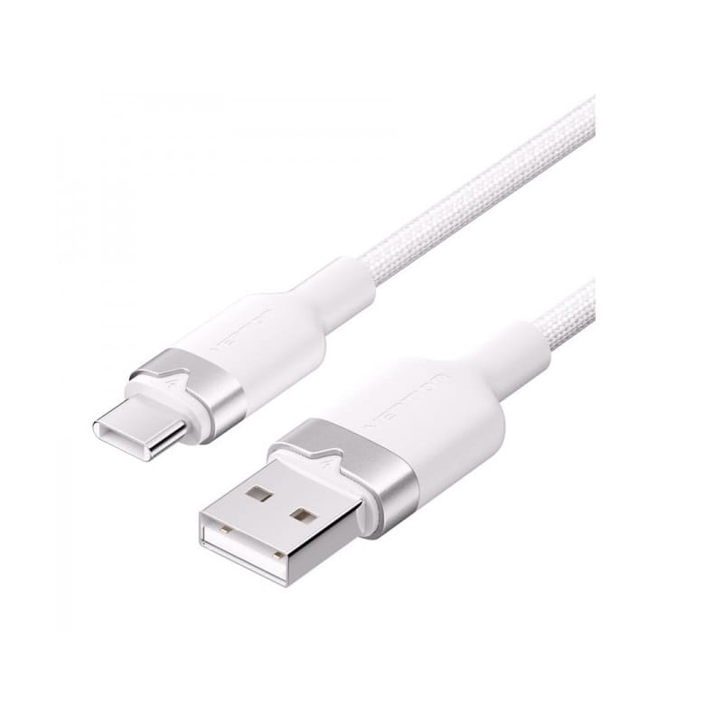 Кабель Vention USB - USB Type-C (M/M), 60W, 3A, 1 м, White (CTNWF)