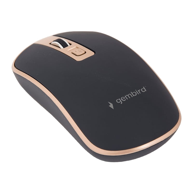 Мышь беспроводная Gembird MUSW-4B-06-BG Black/Gold