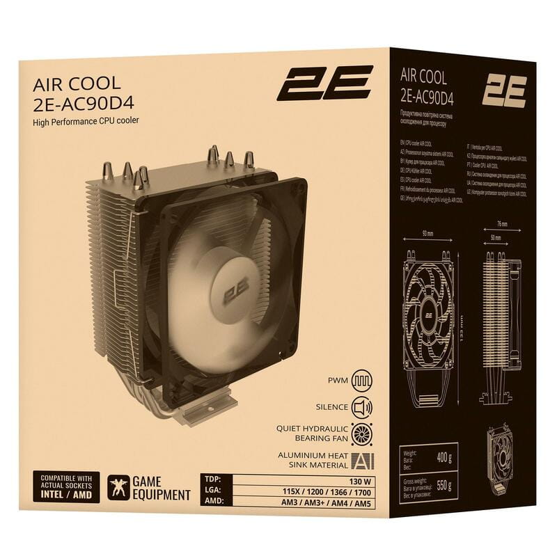 Кулер процесорний 2E Gaming Air Cool (2E-AC90D4)