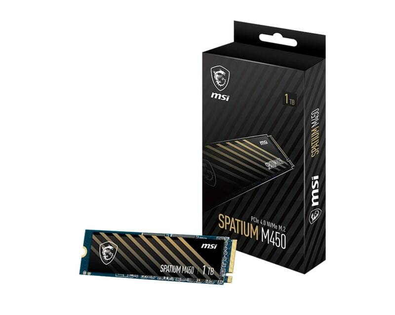 Накопитель SSD 1TB MSI Spatium M450 V1 M.2 2280 PCIe 4.0 x4 NVMe 3D NAND TLC (S78-440L0M0-P83)
