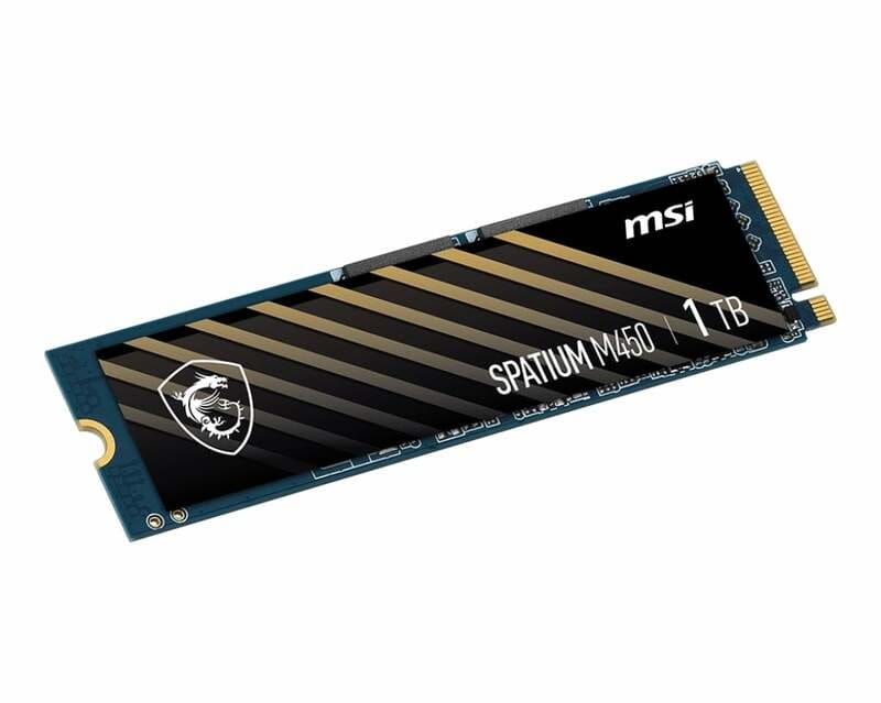 Накопитель SSD 1TB MSI Spatium M450 V1 M.2 2280 PCIe 4.0 x4 NVMe 3D NAND TLC (S78-440L0M0-P83)