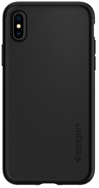 Чeхол-накладка Spigen Thin Fit 360 для Apple iPhone XS Max Black (065CS24846) + стекло