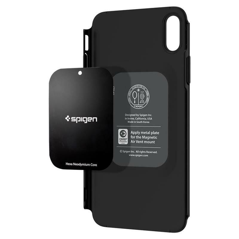 Чeхол-накладка Spigen Thin Fit 360 для Apple iPhone XS Max Black (065CS24846) + стекло