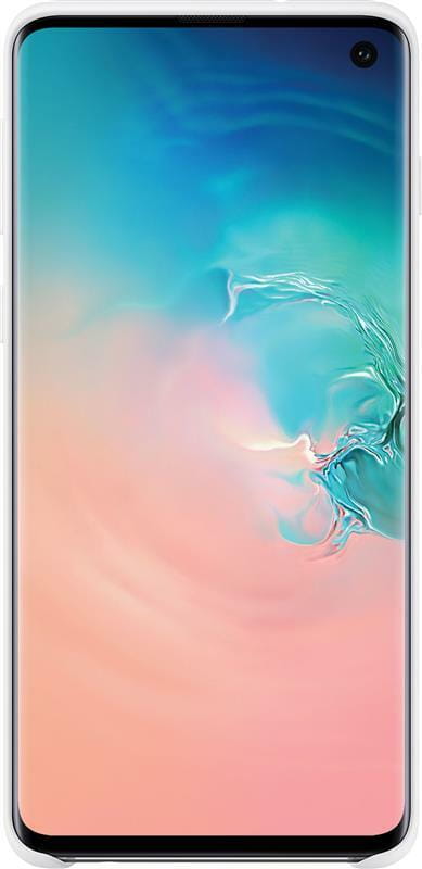 Чехол-накладка Samsung Silicone Cover для Samsung Galaxy S10 SM-G973 White (EF-PG973TWEGRU)