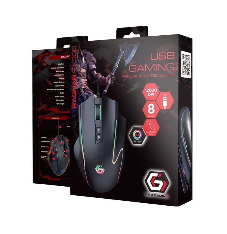 Мышь Gembird MUSG-RAGNAR-RX300 Black