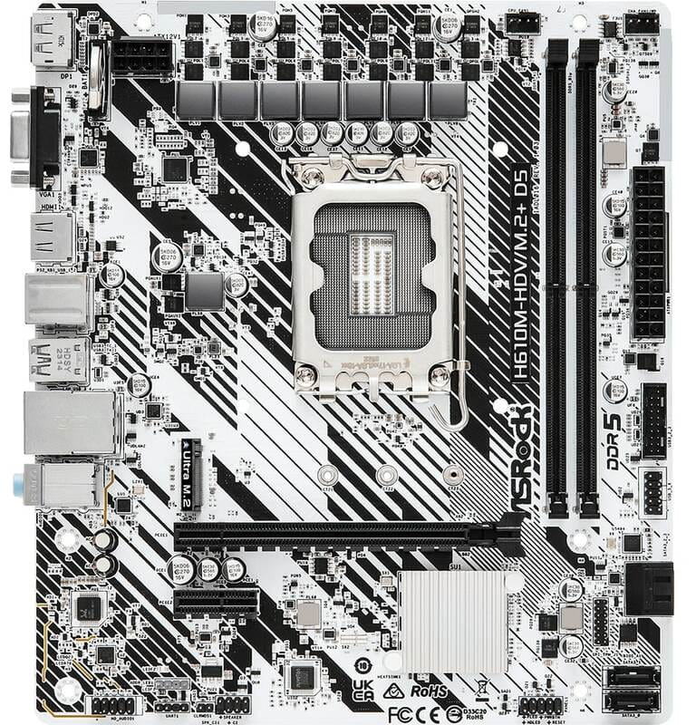 Материнська плата ASRock H610M-HDV/M.2+ D5 Socket 1700