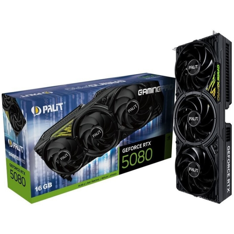 Видеокарта GF RTX 5080 16GB GDDR7 GamingPro V1 Palit (NE75080019T2-GB2031Y)