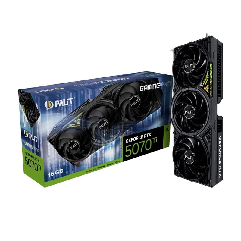 Відеокарта GF RTX 5070 Ti 16GB GDDR7 GamingPro V1 Palit (NE7507T019T2-GB2031Y)