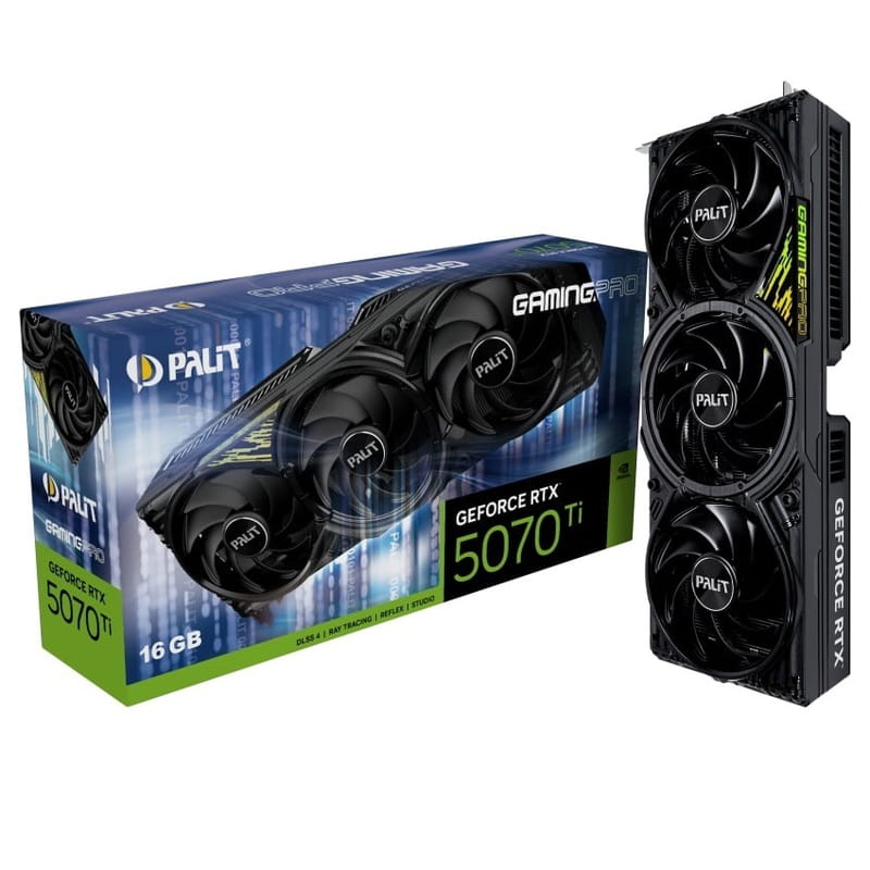 Відеокарта GF RTX 5070 Ti 16GB GDDR7 GamingPro V1 Palit (NE7507T019T2-GB2031Y)