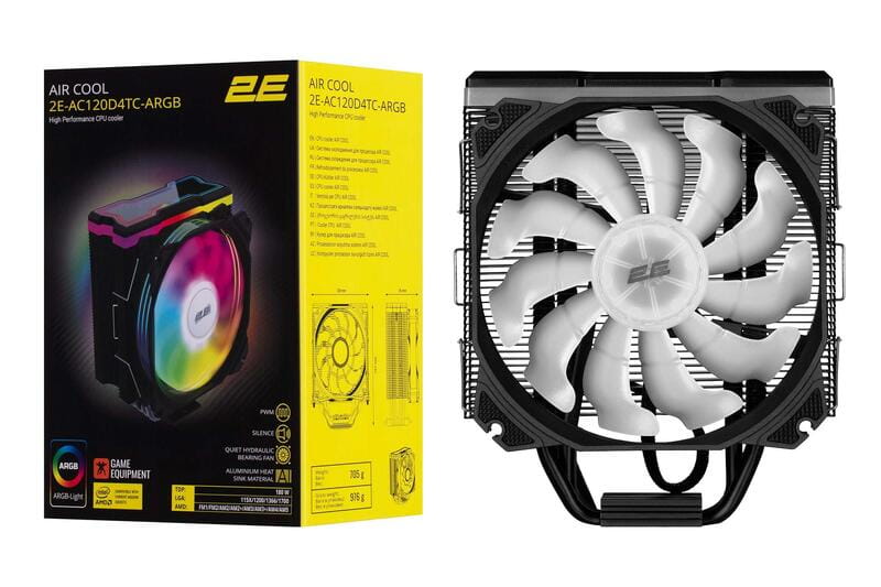 Кулер процессорный 2E Gaming Air Cool (2E-AC120D4TC-ARGB)