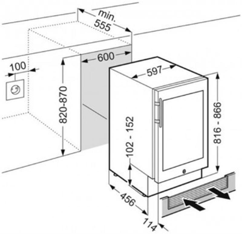 Вбудована винна шафа Liebherr UWKes 1752