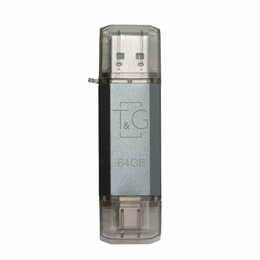 Флеш-накопичувач USB 64GB Type-C T&G 009 Star Series Silver (TG009TC-64GSL)