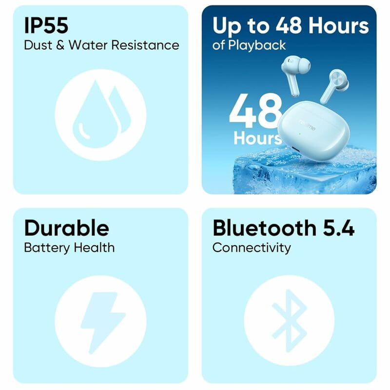 Bluetooth-гарнитура Realme Buds T200X Black_EU