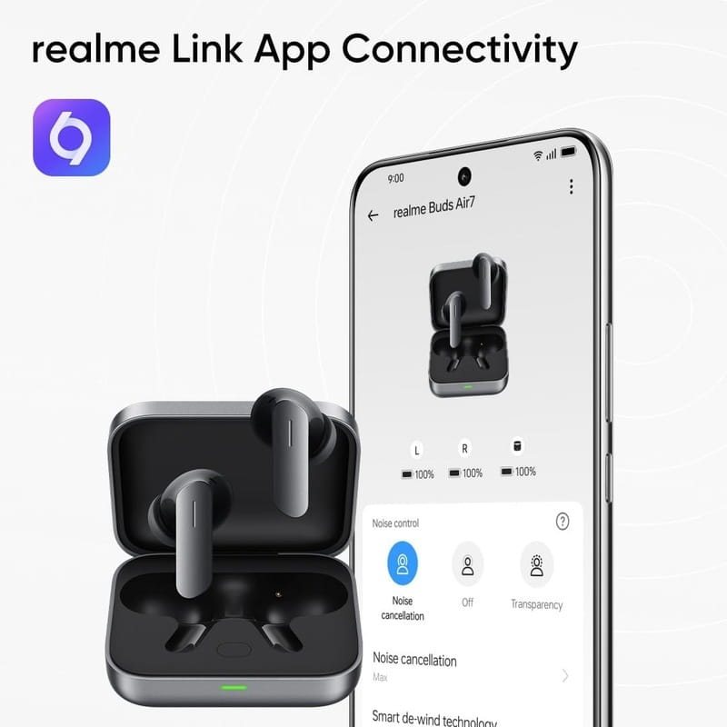 Bluetooth-гарнитура Realme Buds Air 7 Slate Grey_EU
