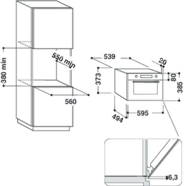 Встраиваемая микроволновая печь Whirlpool AMW 730/IX