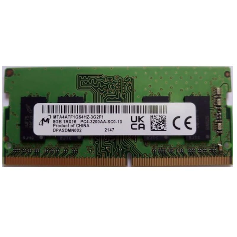 Модуль пам`ятi SO-DIMM 8GB/3200 DDR4 Micron (MTA4ATF1G64HZ-3G2F1)