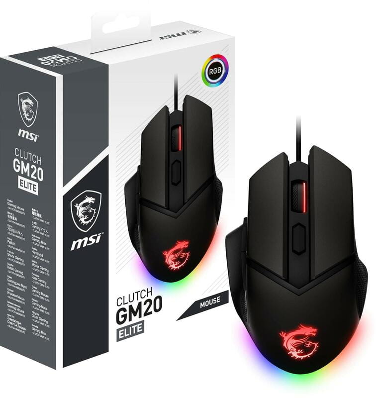 Мышь MSI Clutch GM20 Elite Black (S12-0401870-C54)