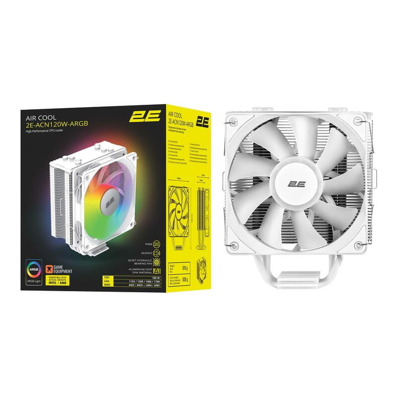 Кулер процессорный 2E Gaming Air Cool (2E-ACN120W-ARGB)