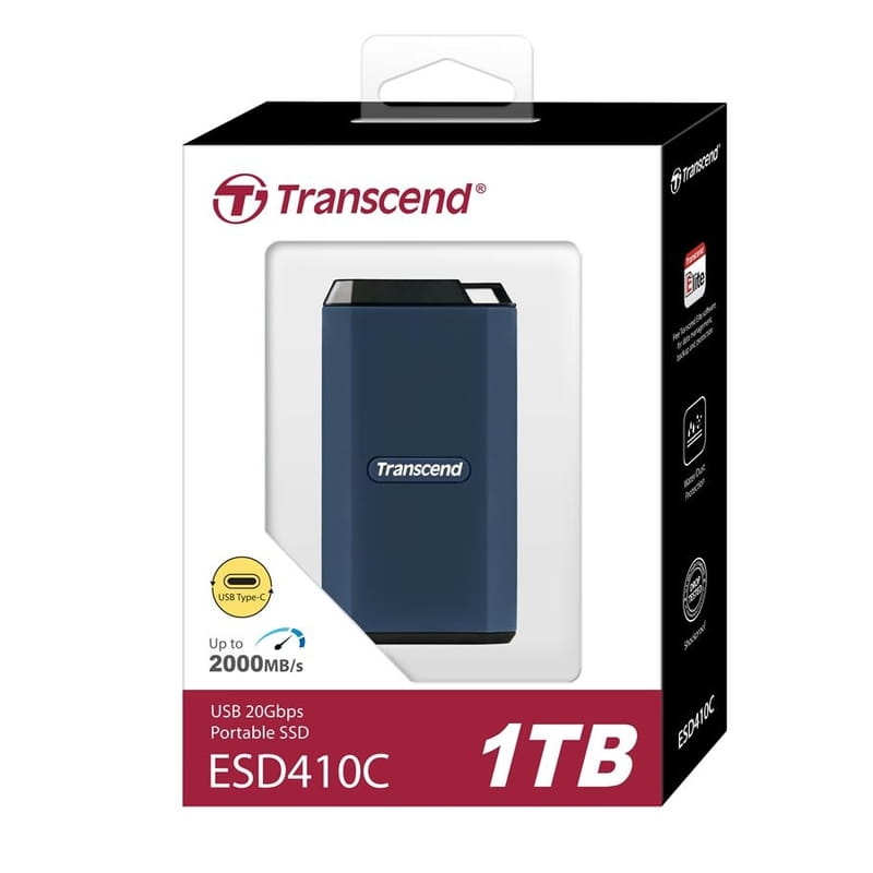 Накопитель внешний SSD USB 3.2 Gen 2 Type-C 1.0TB Transcend ESD410C Blue (TS1TESD410C)
