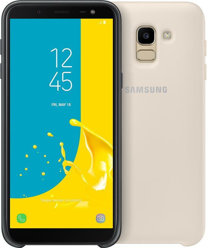 Чeхол-накладка Samsung Dual Layer Cover для Samsung Galaxy J6 SM-J600 Gold (EF-PJ600CFEGRU)