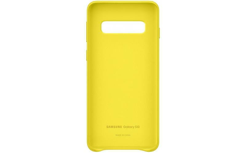 Чехол-накладка Samsung Leather Cover для Samsung Galaxy S10 SM-G973 Yellow (EF-VG973LYEGRU)