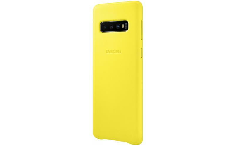 Чехол-накладка Samsung Leather Cover для Samsung Galaxy S10 SM-G973 Yellow (EF-VG973LYEGRU)