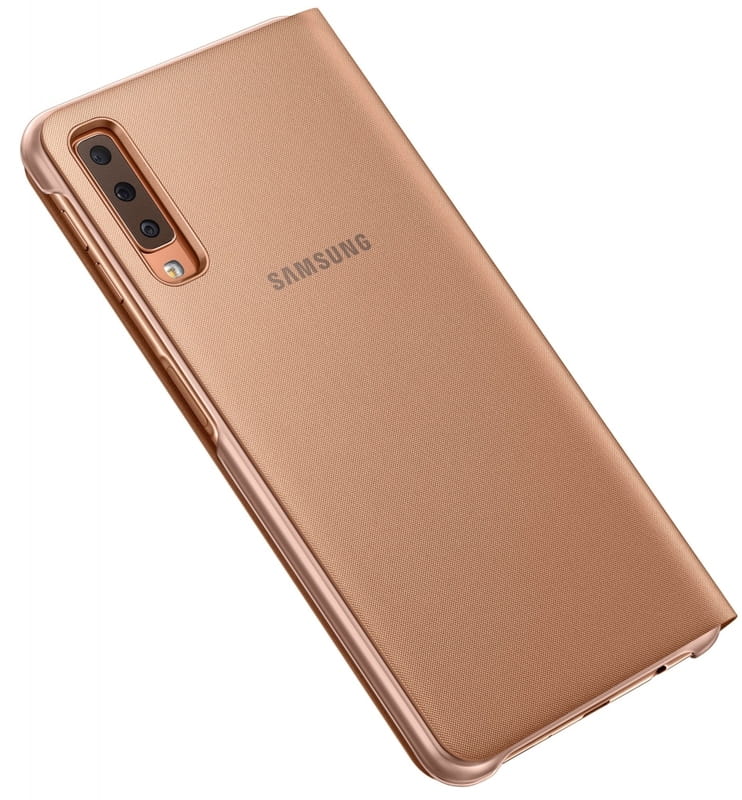 Чехол-книжка Samsung Wallet Cover для Samsung Galaxy A7 2018 SM-A750 Gold (EF-WA750PFEGRU)