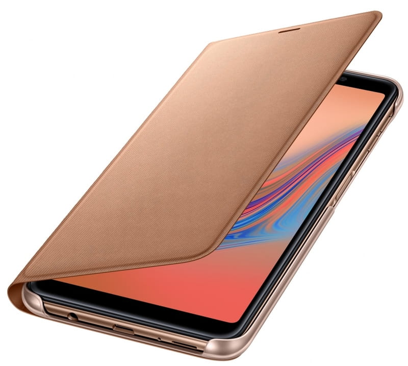 Чехол-книжка Samsung Wallet Cover для Samsung Galaxy A7 2018 SM-A750 Gold (EF-WA750PFEGRU)