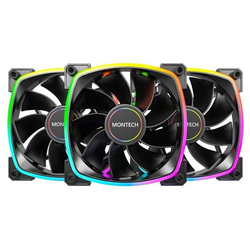 Вентилятор Montech RX120 PWM (B31) PWM ARGB Black
